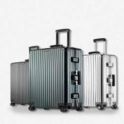 《箱旅世界》24吋 復古鋁框防刮行李箱、懷舊 登機箱 旅行箱 復古行李箱